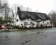 The Holly Bush Inn, Salt - yes that is snow on the thatch.