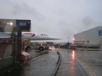 Concorde crosses the road; Copyright Peter Sheil 2003