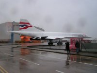 Concorde crosses the road; Copyright Peter Sheil 2003