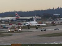 Concorde on Heathrow airfield; Copyright Peter Sheil 2003