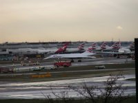 Concorde on Heathrow airfield; Copyright Peter Sheil 2003