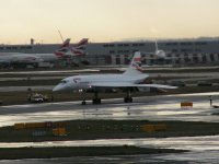 Concorde on Heathrow airfield; Copyright Peter Sheil 2003