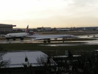 Concorde on Heathrow airfield; Copyright Peter Sheil 2003