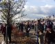 Crowd waiting for 3 Concordes; Copyright Peter Sheil 2003